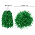 thumbnail image 2 of Cheerleading Pom Poms with Finger Holes Metallic Foil Cheering Hand Flower, Green, 12 Pack, 2 of 6