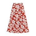 thumbnail image 5 of Tqcoqu Printed Maxi Skirts for Women High Waist Elastic A-Line Casual Wide Leg Long Skirt Casual Summer Beach Skirt,Red Women's S-XXXL, 5 of 5