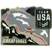 Winter Olympics Beijing 2022 Team USA | The Great Wall Lapel Pin | Officially Licensed | On Backer Card with Hologram