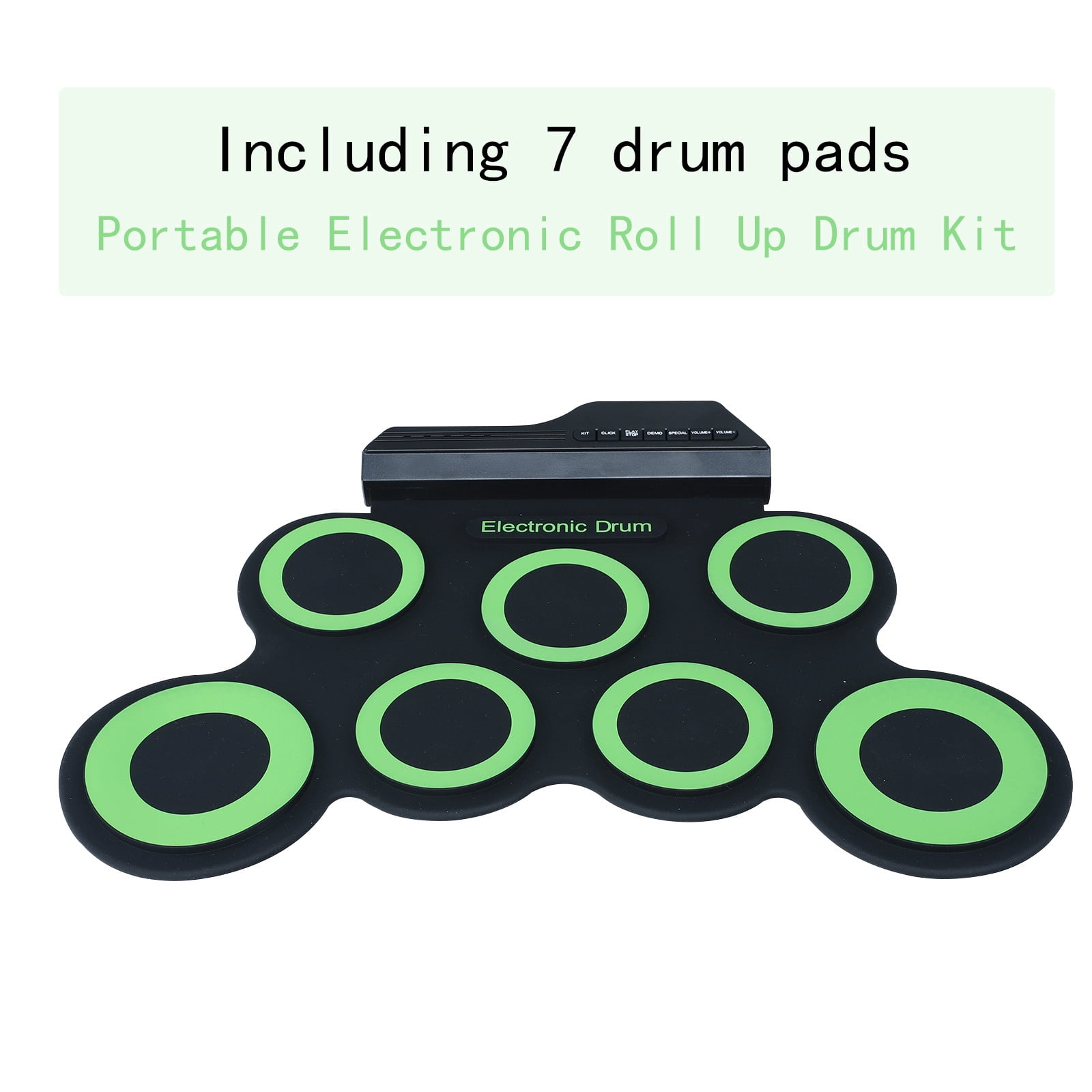 karymi Electronic Drum Set, Folding Hand Roll Electronic Drum Roll Up Drum Practice Pad Kit, Drum Pedals Drum Sticks , Great Holiday Birthday Kids Toys