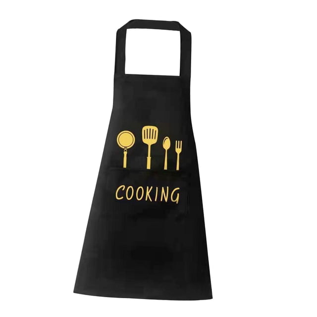 Household Kitchen Cooking Aprons Apron for Husband Wife Gifts Black B 1