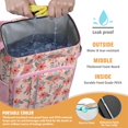 thumbnail image 3 of Floral and Leopard Aesthetic Print Backpack Cooler - 20L High Capacity, Multiple Pockets for Organization, 3 of 3