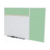 Ghent SPC410B-V-189 4 ft. x 10 ft. Style B Combination Unit - Porcelain Magnetic Whiteboard and Vinyl Fabric Tackboard - Mint