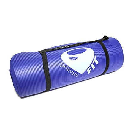 Extra Thick Yoga Mat With Memory Foam – 5/8 Inch Non-Slip Exercise Mat For Yoga & Pilates (Blue, 72x24 Inches)