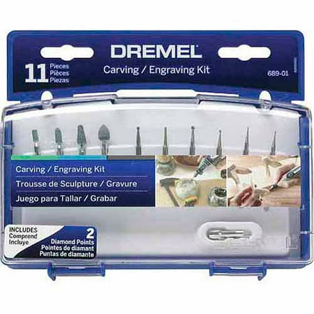 Dremel 689-03 Rotary Tool Carving and Engraving Accessory Kit for Stone, Glass and Terra Cotta,