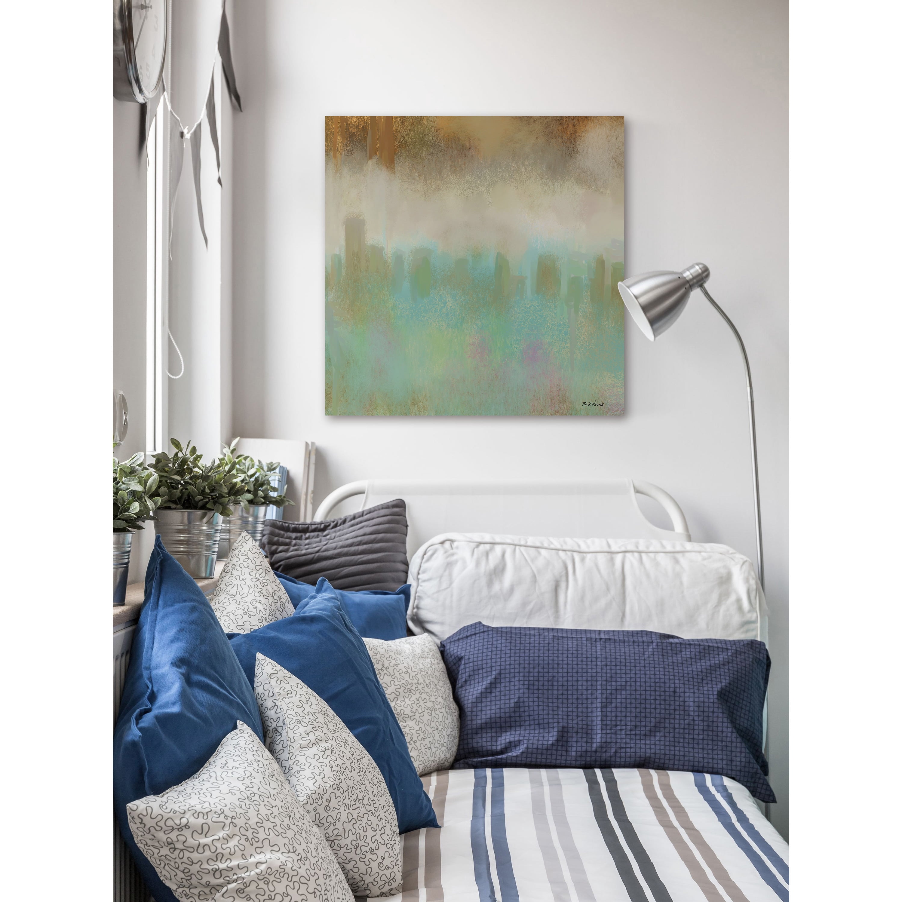 Marmont Hill "City Mood" by Rick Novak Painting Print on Wrapped Canvas