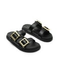 thumbnail image 3 of Dream Pairs Women’s Buckle Slide Sandals – Vegan Leather Flatform Sandals with Supportive Footbe, 3 of 7