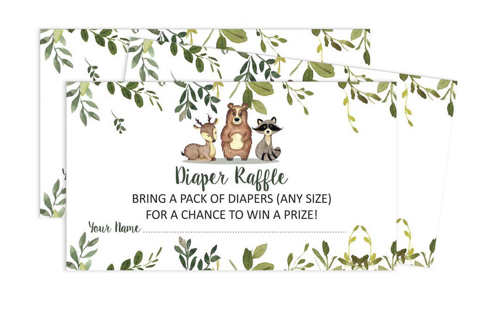 Inkdotpot 30Jungle Animals Baby ShowerDiaper Raffle Ticket Lottery Insert Cards Supplies Games For Baby Shower Party Bring A Pack Of Diapers To Win Favors Gifts And Prizes