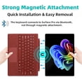 thumbnail image 3 of Detachable Type Cover for Microsoft Surface Pro Copilot+ (11th Edition)/Pro 11/10/9/8/X,13",Keyboard with Touchpad & Pen Holder,Poppy Red, 3 of 7