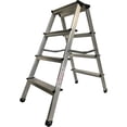 thumbnail image 1 of Escalera de Tijera Plegable Fabricada en Aluminio CONALUM con Escalón Ancho de 3 Peldaños para 150 kg., 1 of 7