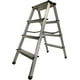 thumbnail image 1 of Escalera de Tijera Plegable Fabricada en Aluminio CONALUM con Escalón Ancho de 3 Peldaños para 150 kg., 1 of 7