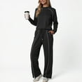 thumbnail image 5 of enyan Matching Sweat Sets for Women Women's 2 Piece Tracksuit Fall 2025 Long Sleeve Sweatshirt Long Pants Outfits Jogger Sweatsuit Sets Black,XL, 5 of 5