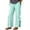 Light Green #004, variant on Womens Summer Pants Casual High Waist Lightweight Side Slit Bow Pants with Pockets 2026 Summer Beach Vacation Trousers, XL