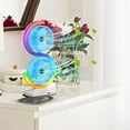 thumbnail image 6 of Double Head Desk Fan with Ambient Light Digital Display USB Rechargeable Portable Mini Fan Quiet Circulation for Home Office Bedroom by PALIFEUR, 6 of 10