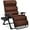 Woodland Brown, variant on YEXJ Oversized Zero Gravity Chair, Folding Outdoor Patio Recliner, XL Anti Gravity Lounger w/Removable Cushion, Cup Holder, Side Tray, 350lb Capacity-Woodland Brown