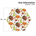 thumbnail image 3 of Disketp Thanksgiving Turkey Funny Coasters,6 Pcs Leather Coasters With Holder, Perfect Housewarming Hostess Gifts,Protect Furniture From Water Marks Scratch And Damage, 3 of 9
