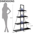 thumbnail image 2 of 4 niveles a-shaped ladder estante de libros: para exposición y almacenamiento organizer para sala de estar y oficina, 2 of 6