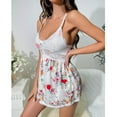 thumbnail image 6 of Lovskoo Women's Spaghetti Strap Nightgown Lace Sleepwear Sleeveless Sleep Dress Babydoll Slip Chemise White, 6 of 8