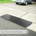 thumbnail image 3 of Pyle Car Driveway Adjustable Curb Ramps - 3 Pack Heavy Duty Rubber Threshold Ramp Kit Set - Also for Loading Dock, Garage, Sidewalk, Truck, Scooter, Bike, Motorcycle & Wheelchair Mobility - PCRBDR23, 3 of 5
