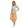 thumbnail image 3 of Women's Floral Iris Flower Petals Blooming A-line Printed Skirt Casual Wear, XL, Earth Yellow Orange, by Ambesonne, 3 of 6
