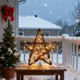 thumbnail image 5 of Farmhouse Christmas Tree Topper, Rattan Star Tree Topper with 50 Warm White LED Lights,Rustic Natural Xmas Tree Decor for Holiday Seasonal Decorations,Indoor Christmas Decor, 5 of 5