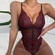 thumbnail image 2 of Mujeres Sexy cuello en V lencería encaje Bowknot espalda descubierta ropa de dormir Sling ropa interior mono traje Fridja  nalpqowj41101, 2 of 9