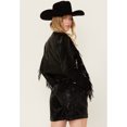 thumbnail image 4 of Azalea Wang Women's Oliver Faux Leather Fringe Jacket Black   US, 4 of 4
