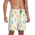 thumbnail image 2 of Kdxio Snake And Cactus Print Mens Sleep Shorts Bottoms Soft Comfy Pajama Wear Pants with Drawstring Pockets, 2 of 7