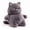 gray, variant on 23cm Fluffy Chubby Cat Plush Toy, Soft Stuffed Animal in Gray/White for Kids and Cat Lovers