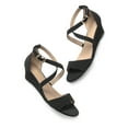 thumbnail image 3 of DREAM PAIRS Women's Ankle Strap Low Wedge Sandals, 3 of 5