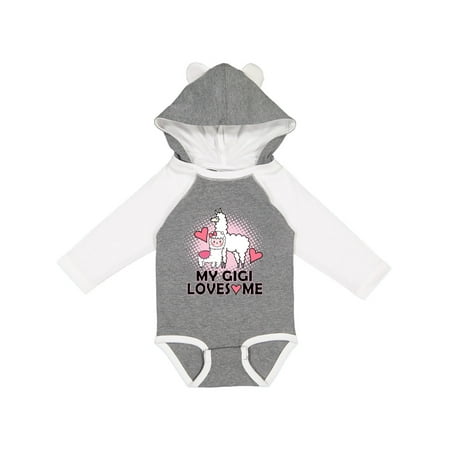 

Inktastic My Gigi Loves Me Llama Gift Baby Girl Long Sleeve Bodysuit