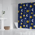 thumbnail image 2 of Blue Sun Moon Star Pattern Shower Curtain 84"x72" ,Bathroom Decorative Shower Curtains Set with 12 Hooks,Modern Waterproof Washable Shower Curtain, 2 of 6