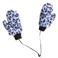 thumbnail image 4 of SILENRADAWN Leopard Print Gloves 1 Pair Blue Grey Plush For Women Girls Students Cold Weather 9.4x4.3x0.2in, 4 of 8