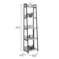 thumbnail image 4 of Natural and Black 5-tier Ladder Bookshelf, 4 of 5