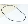 thumbnail image 4 of Stylish & Smooth Black Rubber Chord Necklace w/ Sterling Silver Clasps - 20, 4 of 8