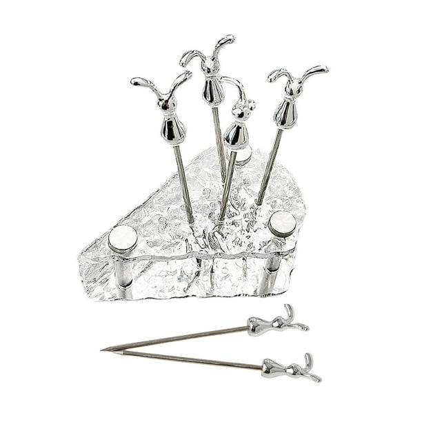 Juego de tenedores creativos para aperitivos, pasteles y frutas, tenedores de postre para degustación, accesorio de cocina Con Base