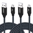thumbnail image 1 of iSeekerKit Cable USB Cables de carga micro USB trenzados extra largos de 15 pies [paquete de 2] Compatible con controlador Android/Windows/PS4/Samsung Galaxy s7 s6 Plus y más (negro), 1 of 5