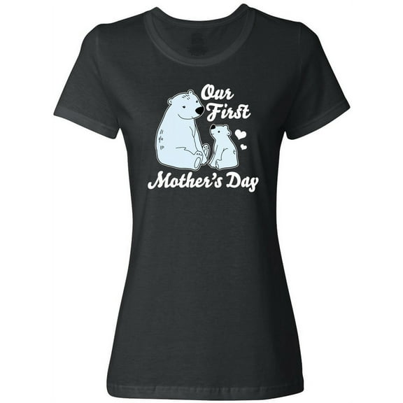 Inktastic Our First Mothers Day with Polar Bears Women's T-Shirt