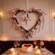 thumbnail image 5 of Corona De Plástico Corona floral rosa en forma de corazón para puerta de entrada y pared, decoración romántica para el Día de San Valentín, ventana, fiesta (1 unidad) JASKFLY, 5 of 8