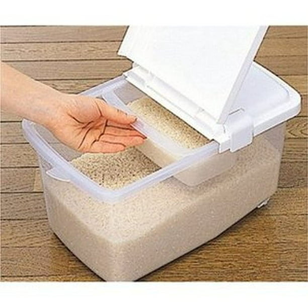 JapanBargain, Japanese Plastic Kome Bitsu Raw Rice Food Storage Container  (11 LBS)