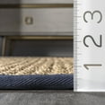 thumbnail image 2 of nuLOOM Hesse Checker Weave Seagrass Indoor/Outdoor Area Rug, 2' x 3', Hesse Navy, 2 of 5