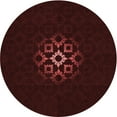 thumbnail image 1 of Ahgly Company Machine Washable Indoor Round Transitional Chocolate Brown Area Rugs, 6' Round, 1 of 7