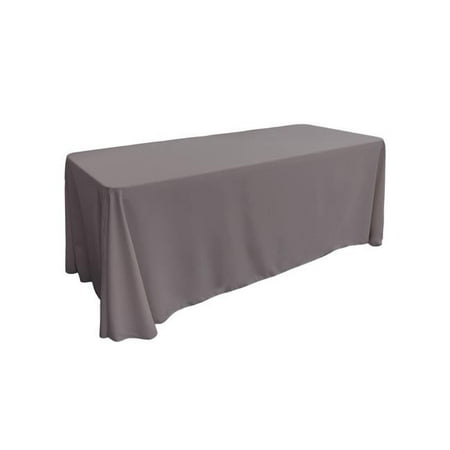 

TCpop90x132-GrayDrkP12 Polyester Poplin Rectangular Tablecloth Dark Gray - 90 x 132 in.