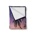 thumbnail image 2 of Sunset Soft Flannel Fleece Throw Blanket, Exotic Landscape Photo of Tropical Tall Palm Tree Silhouette and Ocean at Dawn, Cozy Plush for Indoor and Outdoor Use, 60" x 80", Multicolor, by Ambesonne, 2 of 6