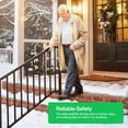 thumbnail image 4 of VIVOSUN Outdoor Handrail, 5 Step Stair Handrail, 69" x 36" Fits 1 to 5 Steps, Wrought Mattle Iron Stair Railing with Curved End and Balusters for Concrete Step, Porch Steps, One-Step Assembly, Black, 4 of 7