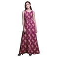thumbnail image 1 of Bimba Robe Longue Décontractée Sans Manches à Col Rond pour Femmes, Imprimé Floral, Très Petit, 1 of 5