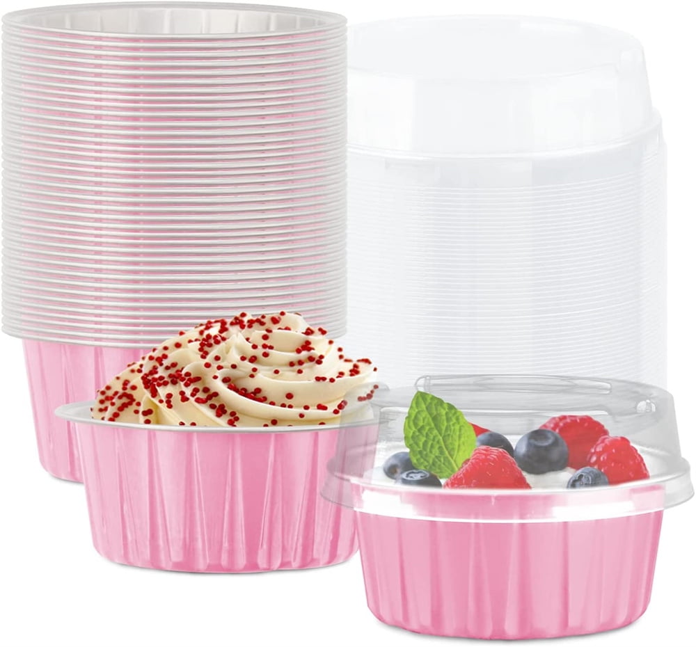 MYStar 2.6 Disposable Aluminum Foil, Mini Cupcake/Muffin Baking Cups, Pack  of 150