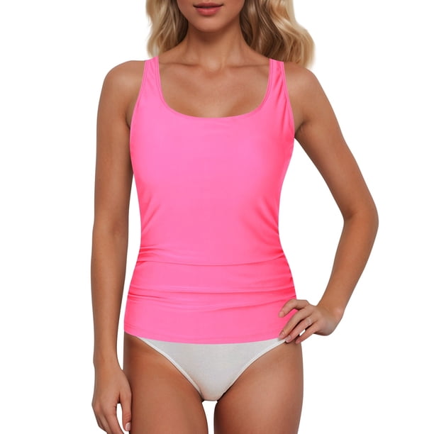MKLEKYY Trajes De Baño Mujer Completo Women Lace Up Swimwear Tops Underwire Full Coverage Bikini Top Push Up Swim Crop Top Tie Back Bathing Suit Tops