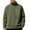 Olive Green, variant on Men's Polar Fleece Thick Shirt Long Sleeve Quarter Zip Stand Collar Solid Pullover Top with Zippered Pockets Olive Green S