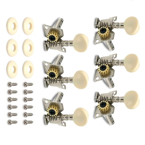 6 Pack Guitar Tuning Keys Tailpiece Pegs Locking Tuners for Better Sound Clarity